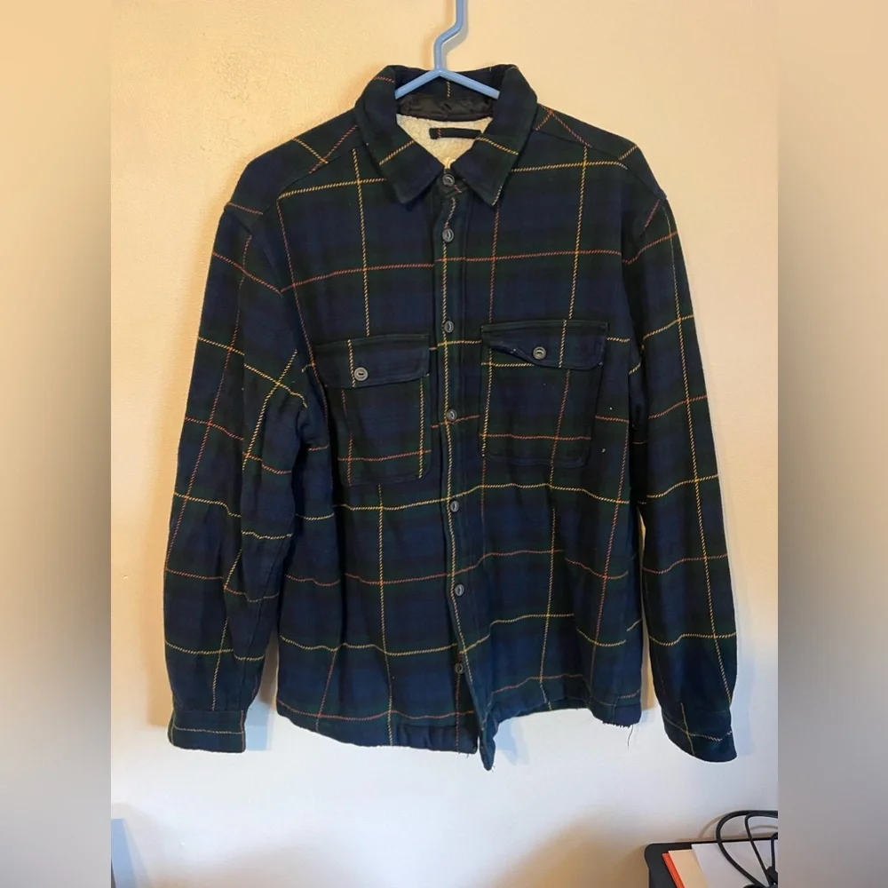 Men’s H&M Sherpa Lined Flannel Jacket - Picture 2 of 9